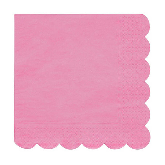 SCALLOPED DARK PINK NAPKINS