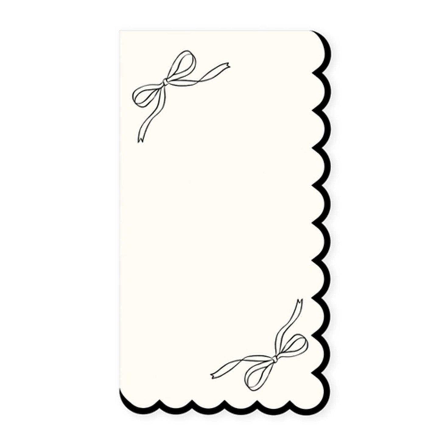 BLACK BOW SCALLOPED NAPKINS