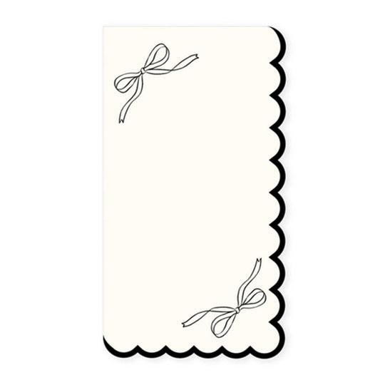 BLACK BOW SCALLOPED NAPKINS