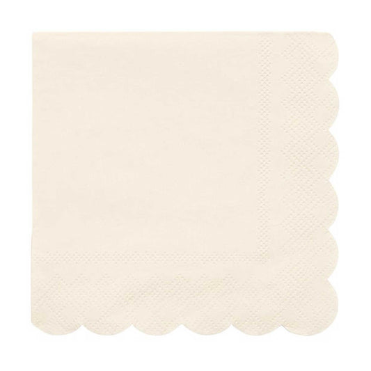 SCALLOPED CREAM NAPKINS