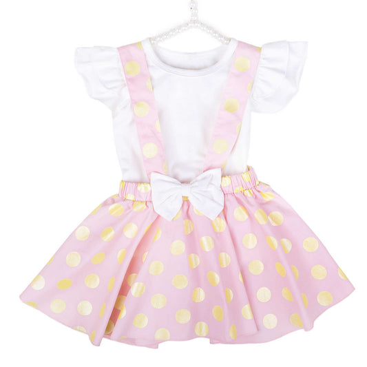 PINK AND GOLD MINNIE BIRTHDAY DRESS