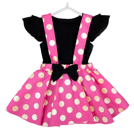 BLACK AND DARK PINK MINNIE BIRTHDAY DRESS