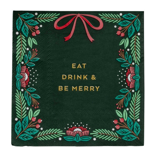EAT DRINK & BE MERRY NAPKINS