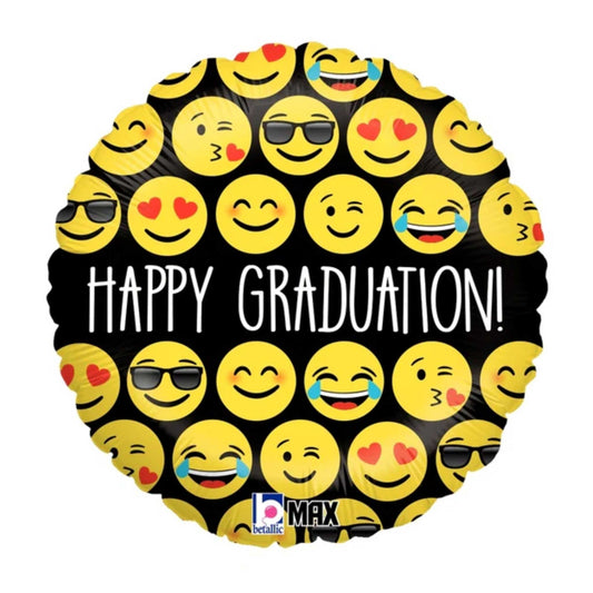 EMOJI GRADUATION FOIL BALLOON