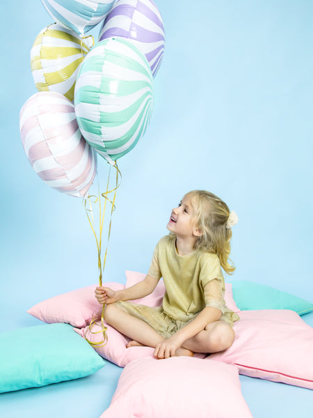 PASTEL BLUE CANDY SWIRL FOIL BALLOON