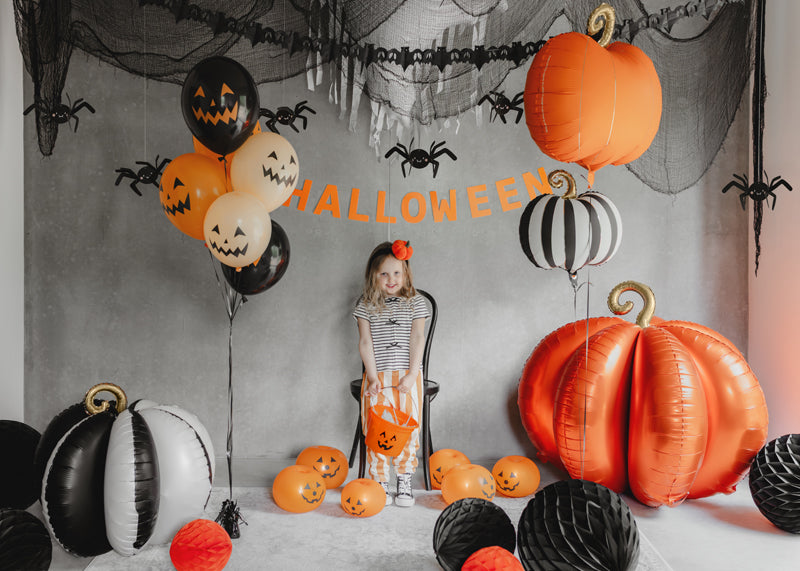 MATTE STRIPED PUMPKIN FOIL BALLOON