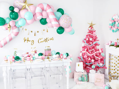 PINK CANDY CANE FOIL BALLOON