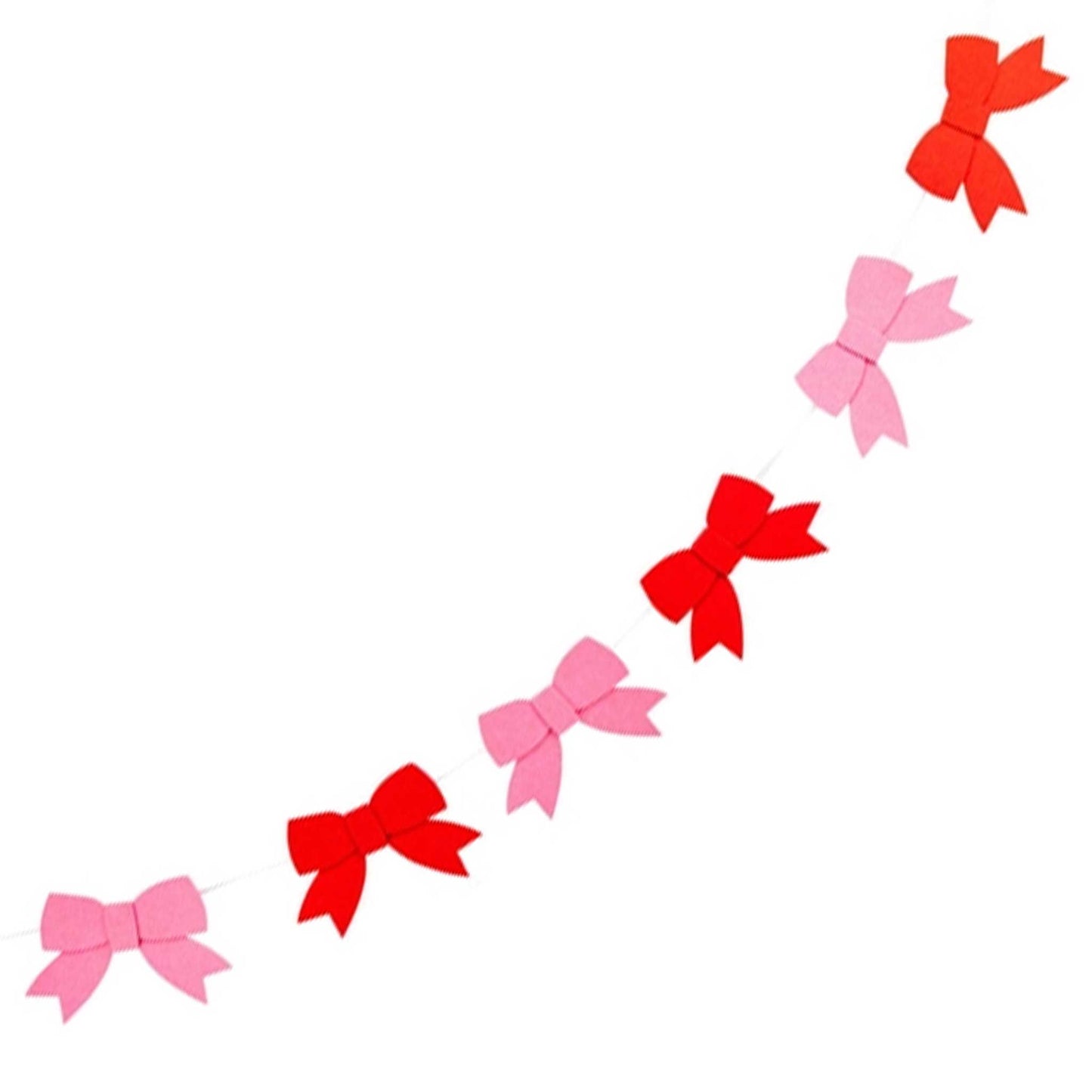 PINK AND RED FELT BOW BANNER
