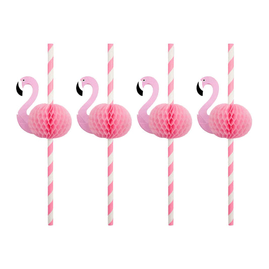 FLAMINGO HONEYCOMB STRAWS