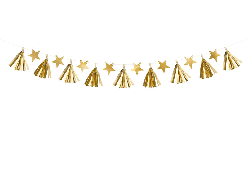 GOLD STAR AND TASSEL GARLAND