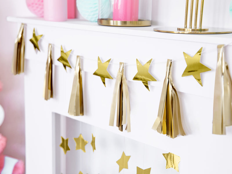 GOLD STAR AND TASSEL GARLAND