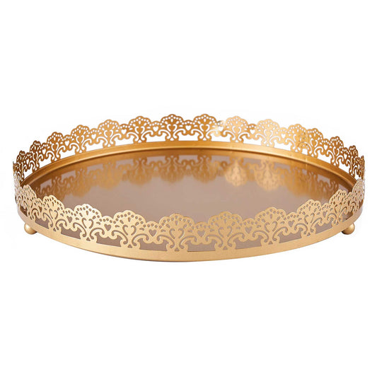 GOLD ROUND TRAY