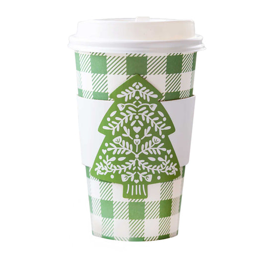 GREEN PLAID TO-GO CUPS