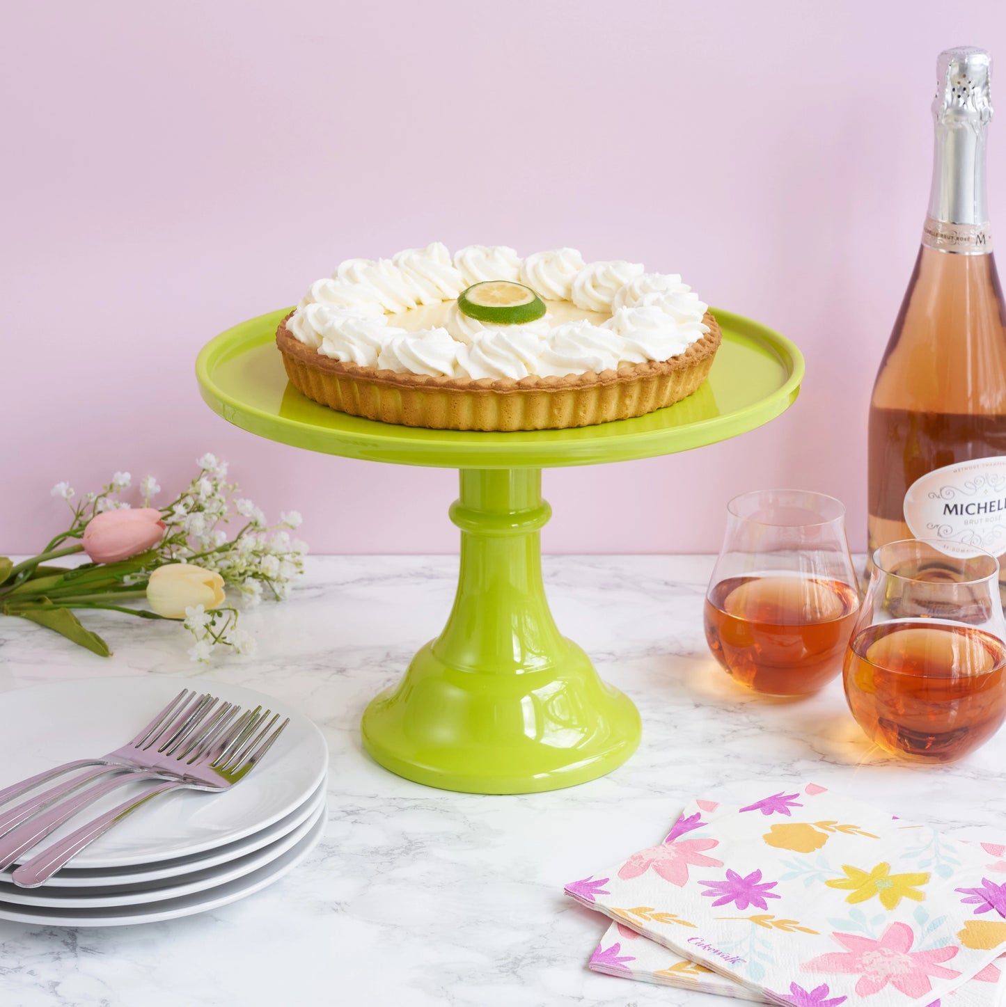 LIME GREEN CAKE STAND