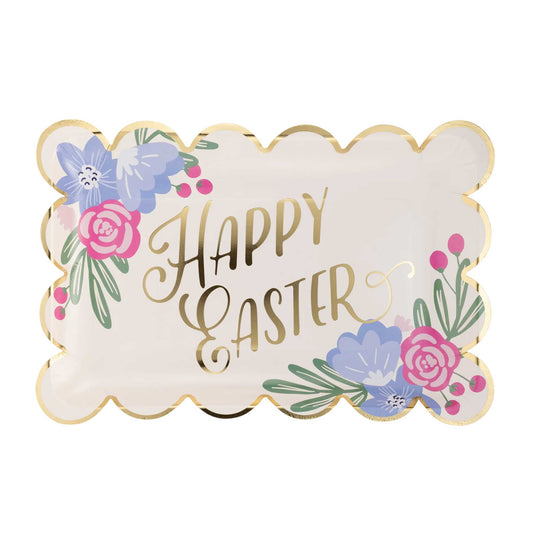 HAPPY EASTER SCALLOPED PLATES