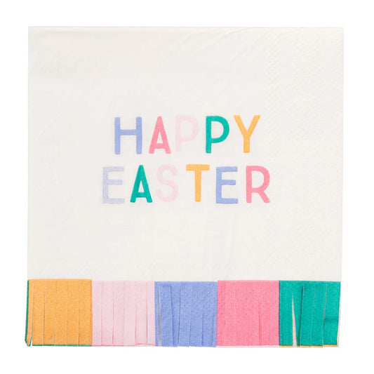 HAPPY EASTER FRINGE NAPKINS