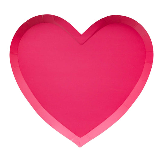 HOT PINK HEART PLATES