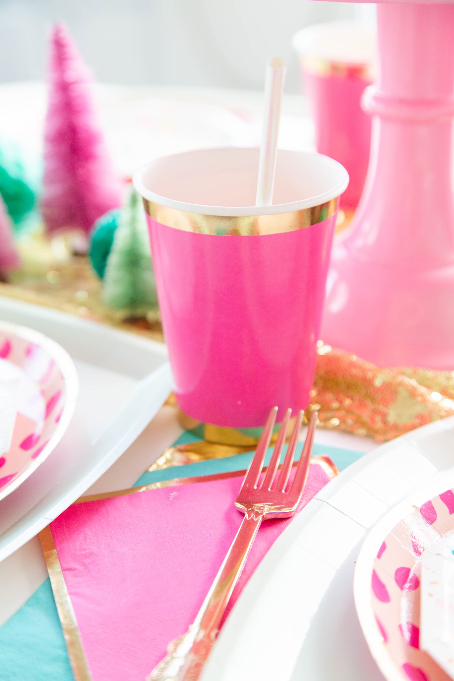 HOT PINK POSH CUPS