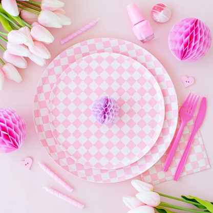 PINK CHECKER PLATES