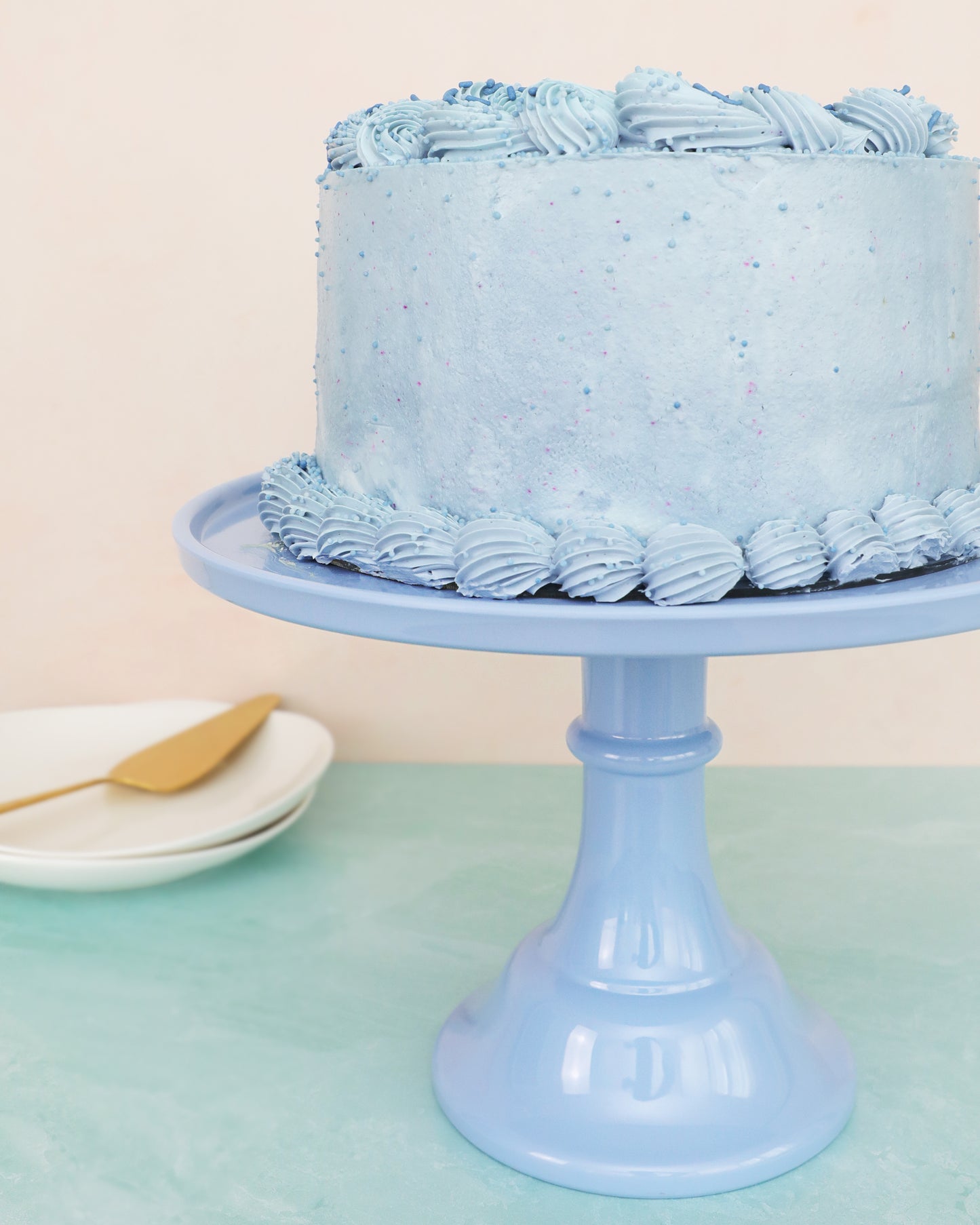 LIGHT BLUE CAKE STAND