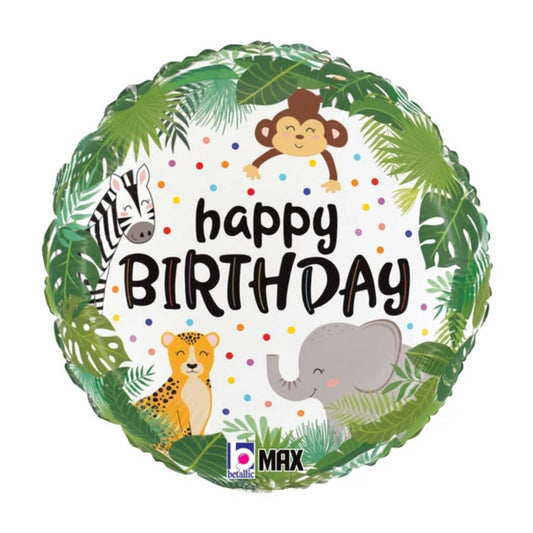 JUNGLE BIRTHDAY FOIL BALLOON