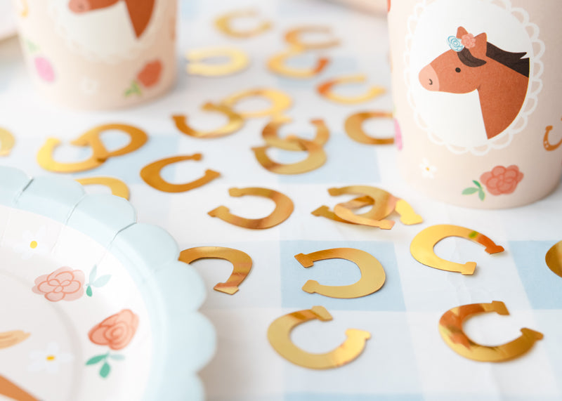 GOLD HORSESHOE CONFETTI