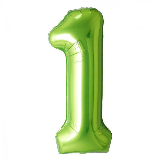 LIME GREEN NUMBER BALLOONS