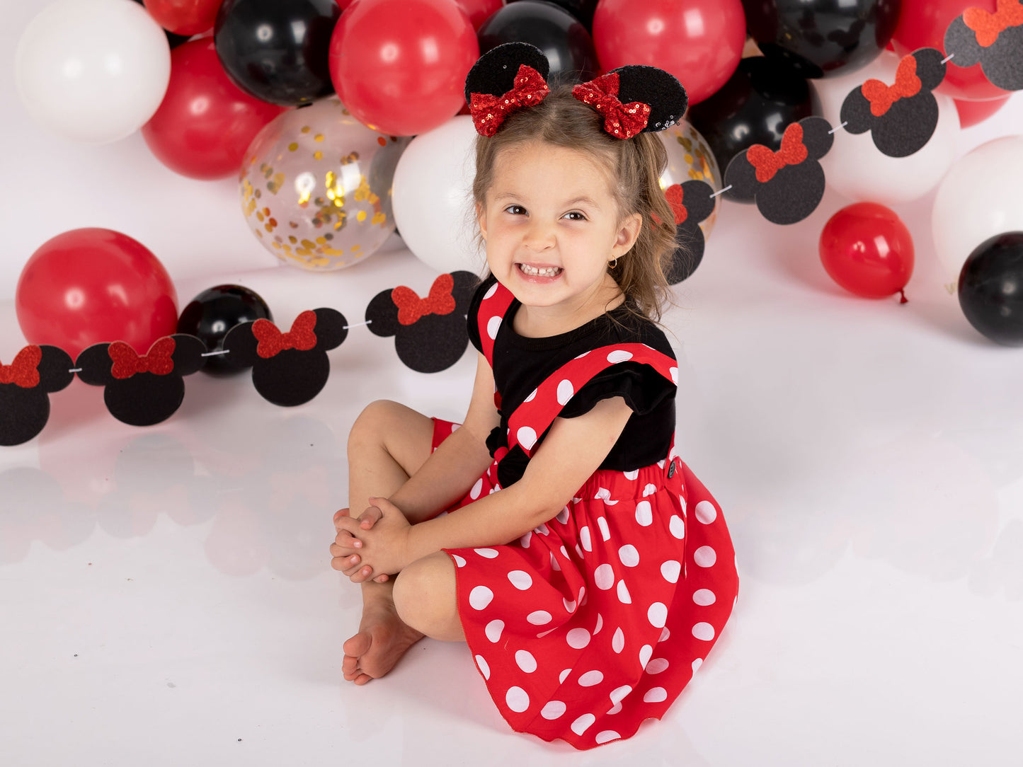 BLACK AND RED MINNIE BIRTHDAY DRESS