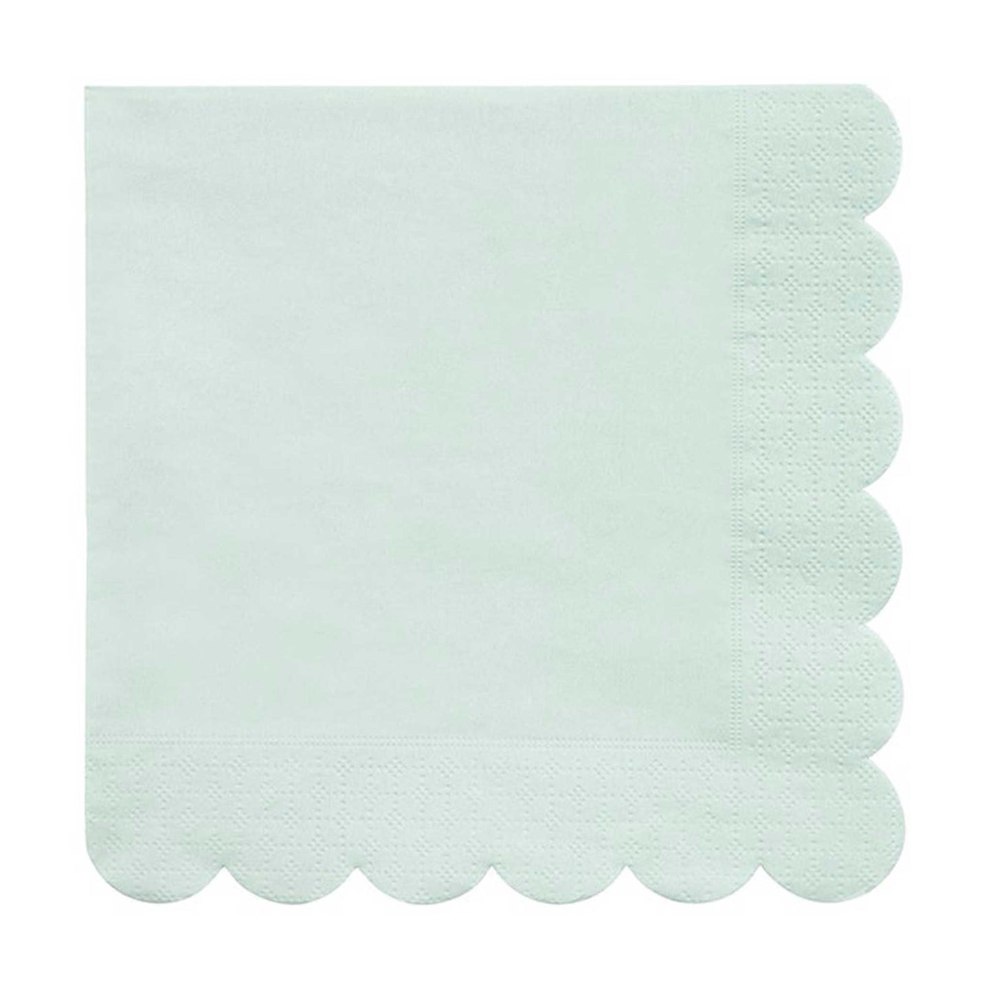 SCALLOPED MINT GREEN NAPKINS