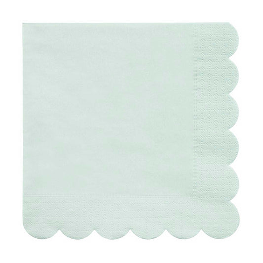 SCALLOPED MINT GREEN NAPKINS