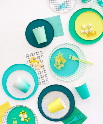 MINT STRIPED PLATES