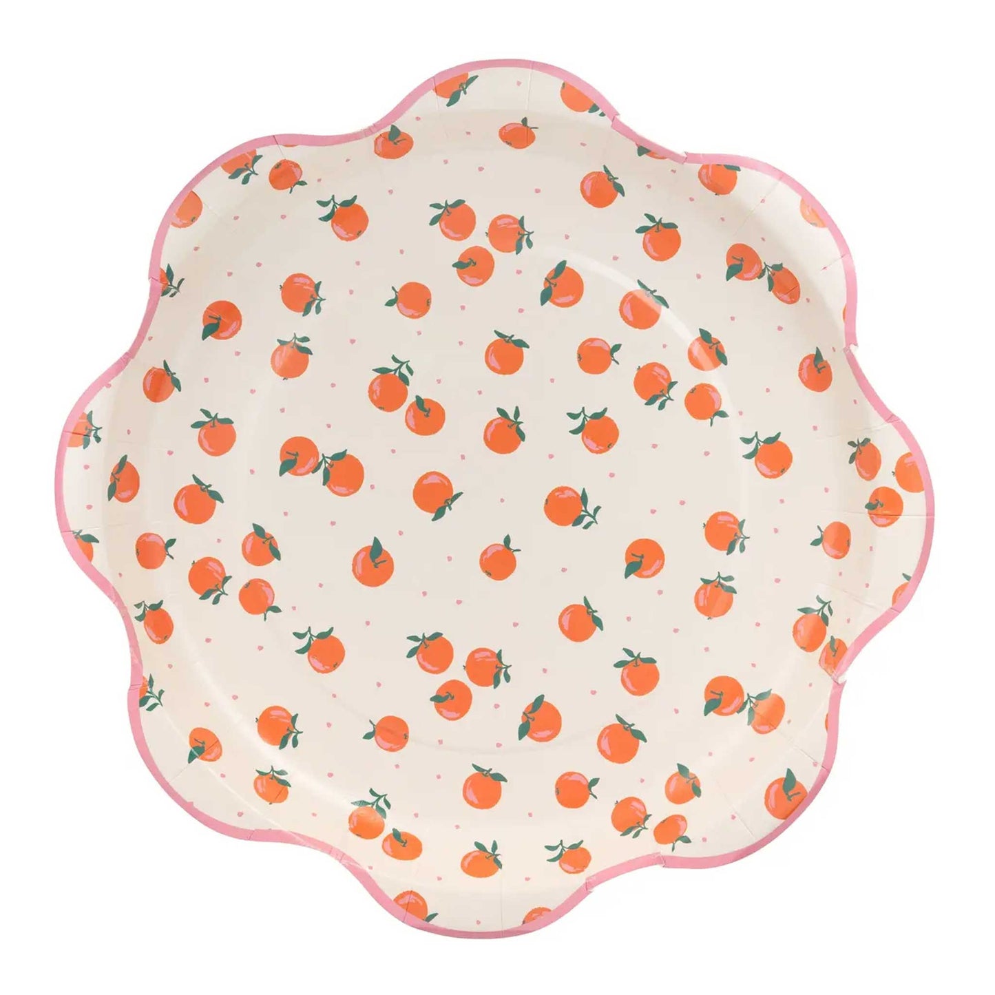 SCALLOPED ORANGE PLATES