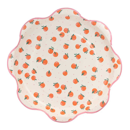 SCALLOPED ORANGE PLATES