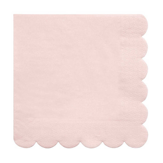 SCALLOPED DUSTY PINK NAPKINS