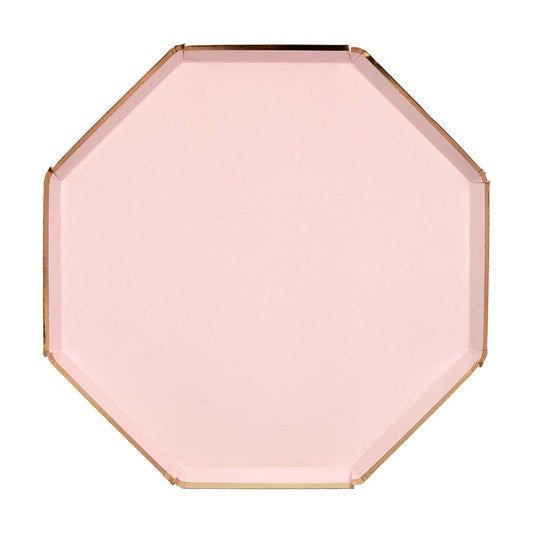 DUSTY PINK OCTAGONAL PLATES