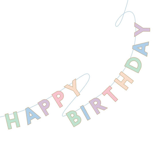 PASTEL HAPPY BIRTHDAY BANNER