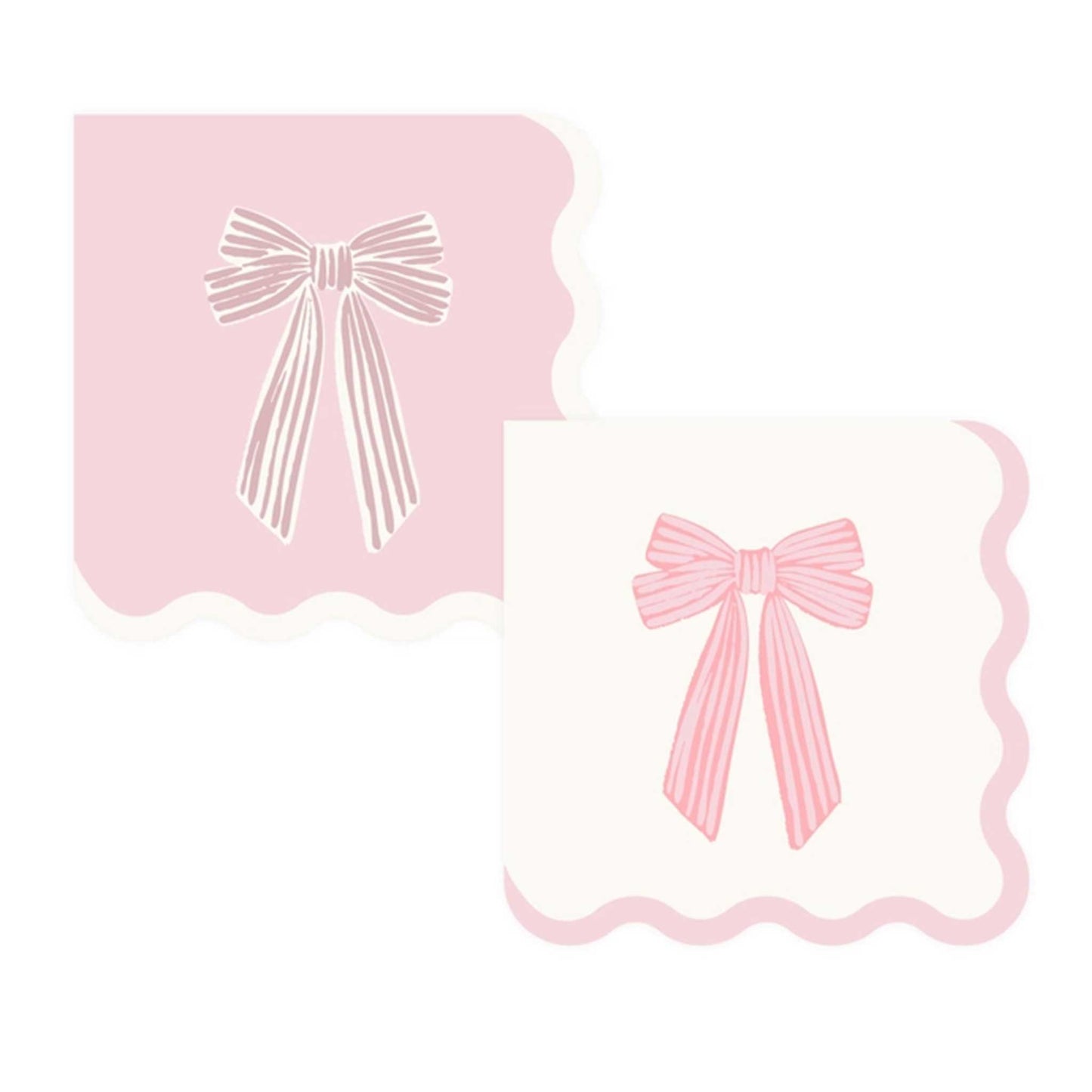 PINK BOW NAPKIN SET