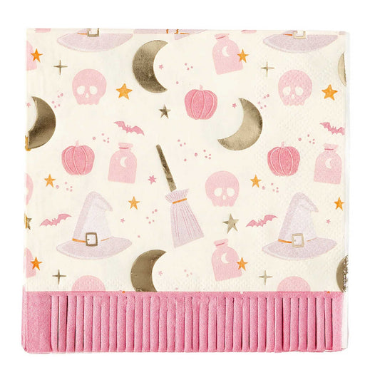 HALLOWEEN PINK FRINGE NAPKINS