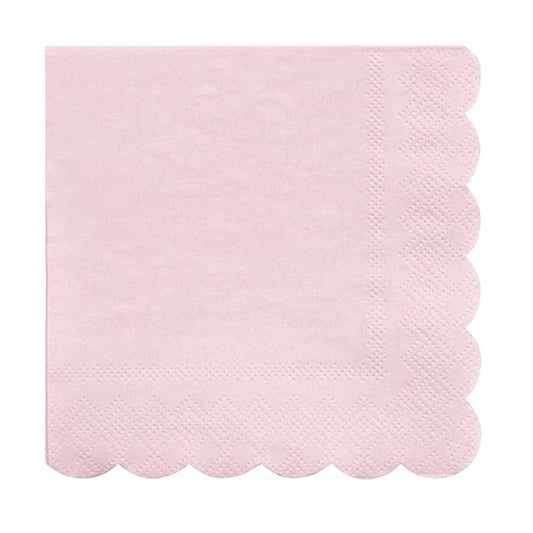 SCALLOPED LIGHT PINK NAPKINS