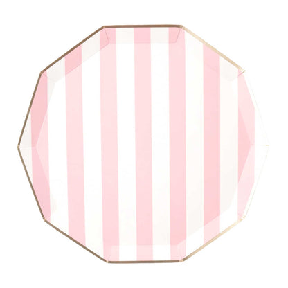 PINK STRIPED PLATES