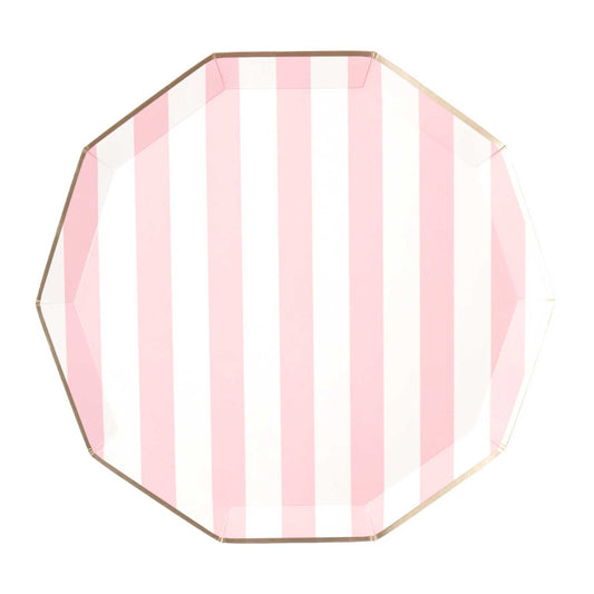 PINK STRIPED PLATES