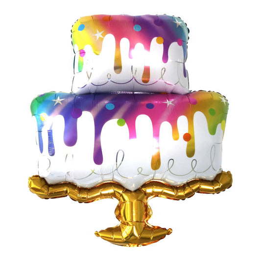 RAINBOW DRIP CAKE FOIL BALLOON