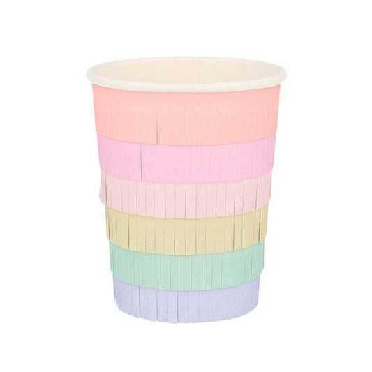 RAINBOW PASTEL FRINGE CUPS