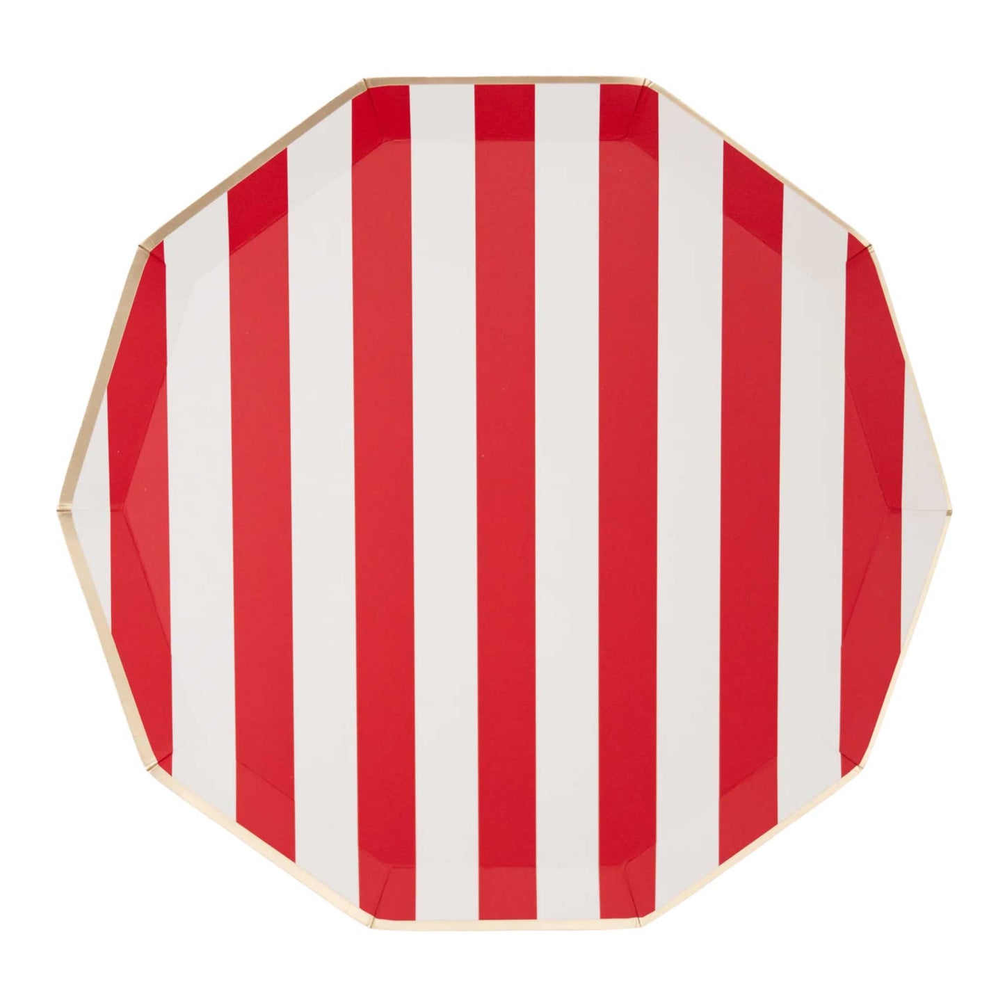RED CABANA STRIPE PLATES