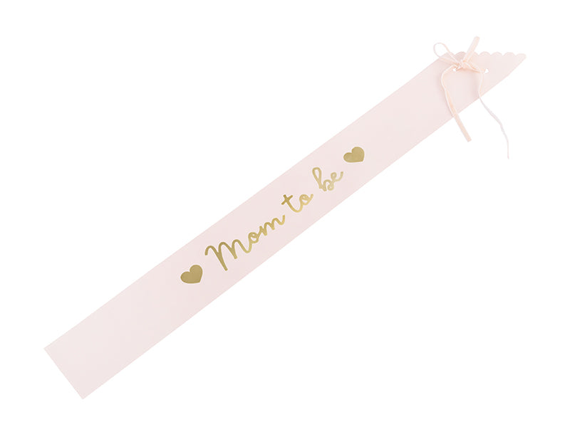 PINK MOM TO BE SASH