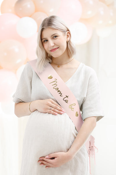 PINK MOM TO BE SASH