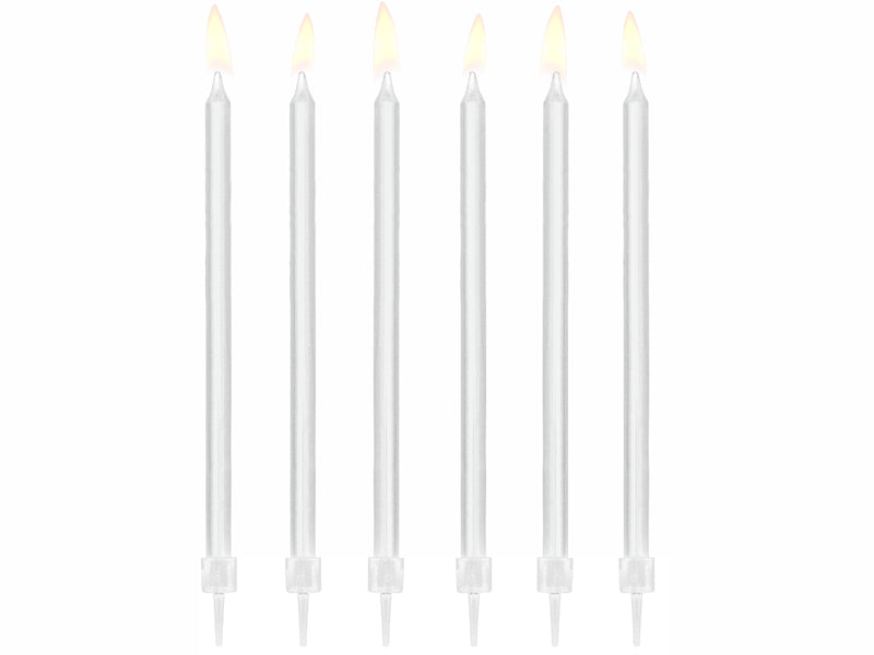 LONG WHITE BIRTHDAY CANDLES