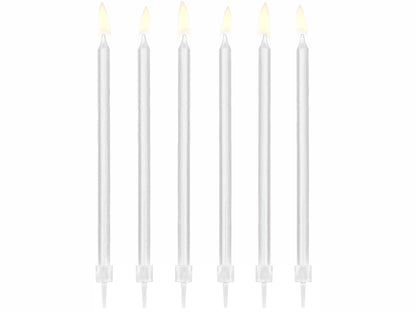 LONG WHITE BIRTHDAY CANDLES