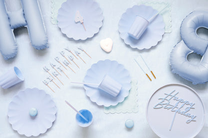 GOLD DIPPED BLUE BIRTHDAY CANDLES