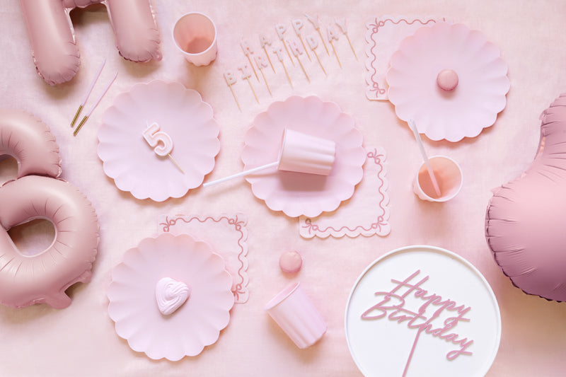 GOLD DIPPED PINK BIRTHDAY CANDLES